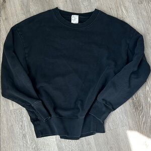 Aerie Offline Black Crewneck Sweater